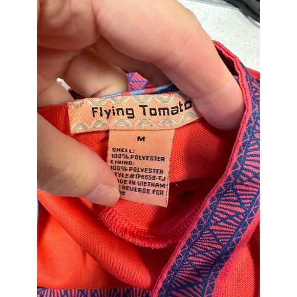 Flying Tomato Womens Multicolored Floral Layered Halter Neck Romper M Tie D7 + - Picture 4 of 6